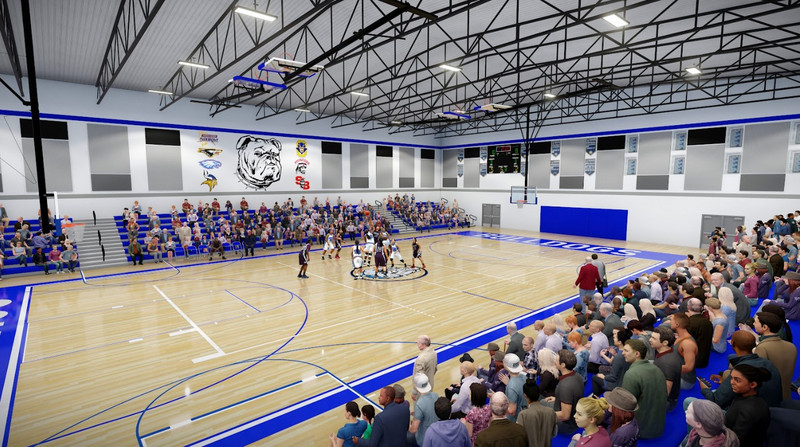 Two-Station Competition Gymnasium  - Athletic Space