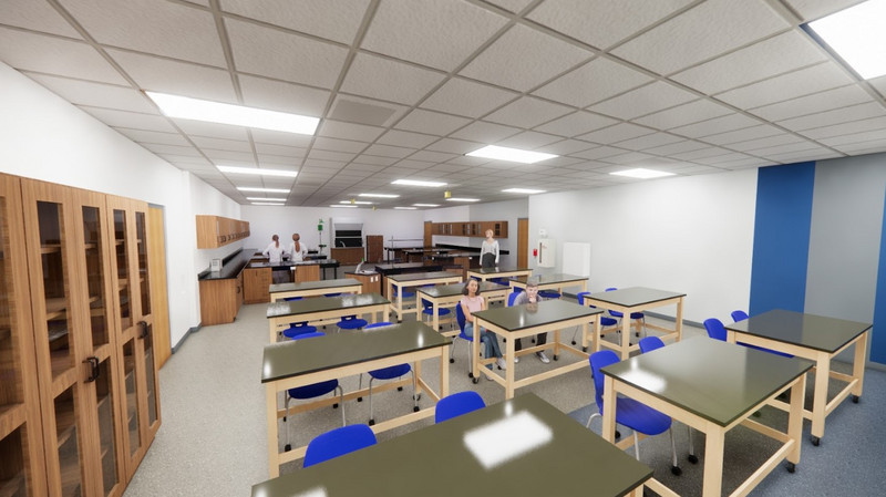 Chemistry Classroom Rendering