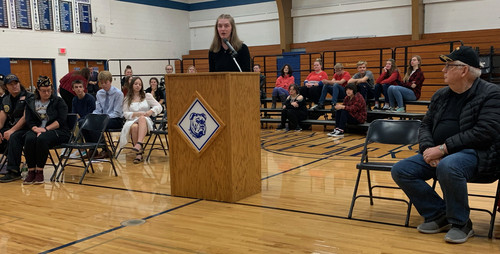 Lauren Halfmann speaking about female pilots during WWII