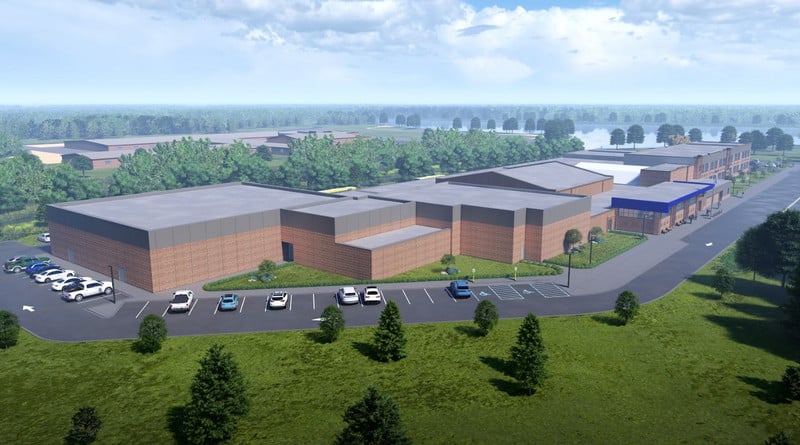 Proposed Exterior Rendering of Peshtigo Middle/High School